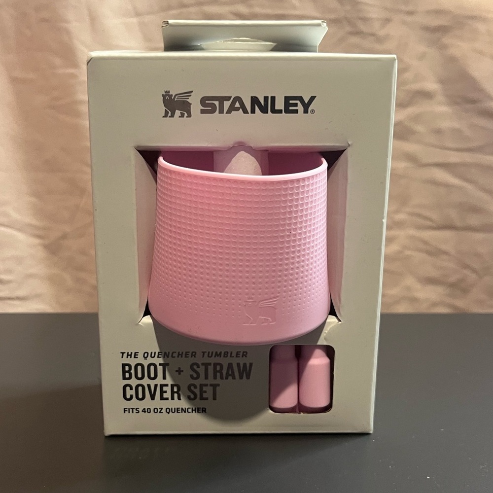 Stanley Coral Quencher H2.0 40oz Tumbler Bundle Carry-All Boot Straw Cover NEW - Picture 7 of 8